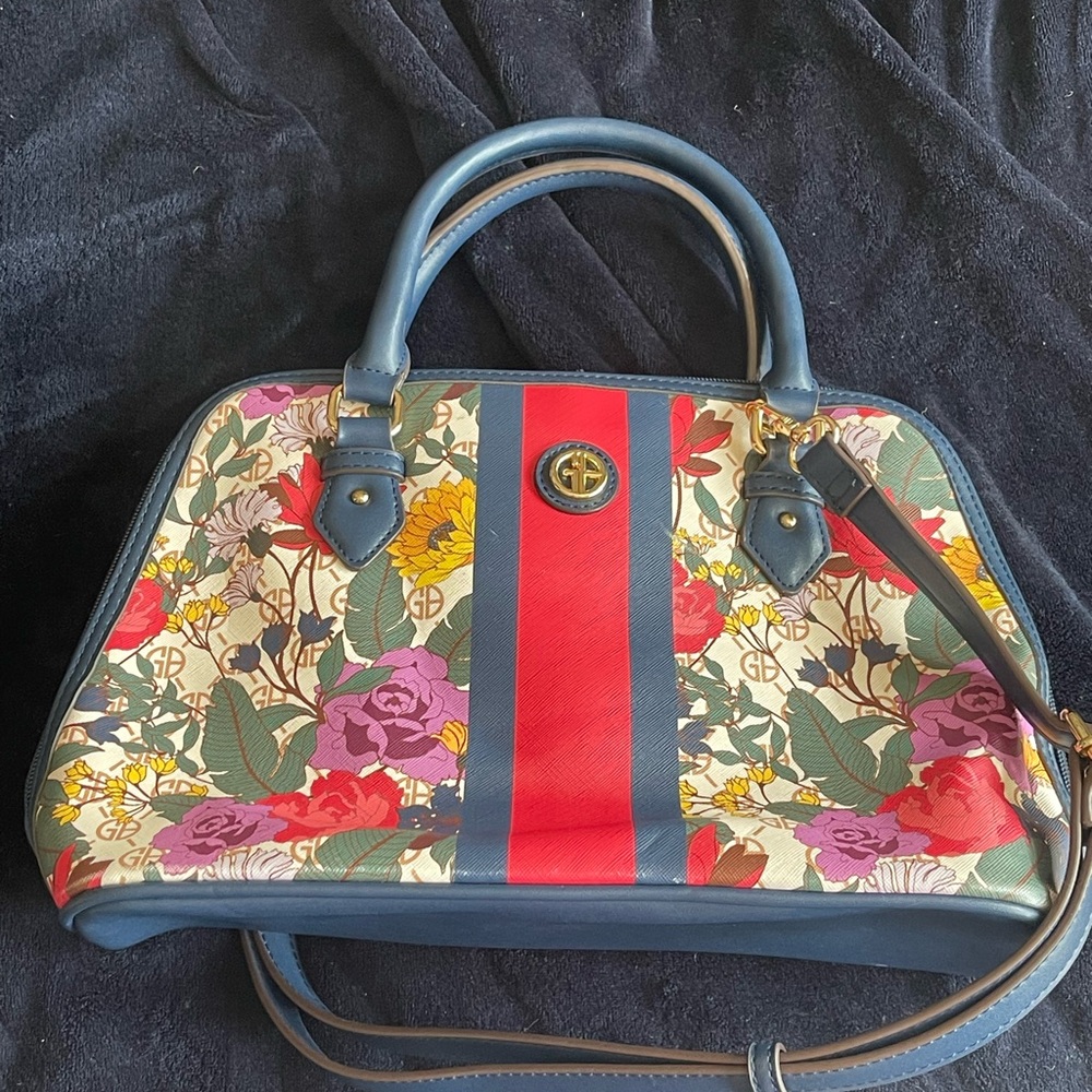 Floral satchel purse